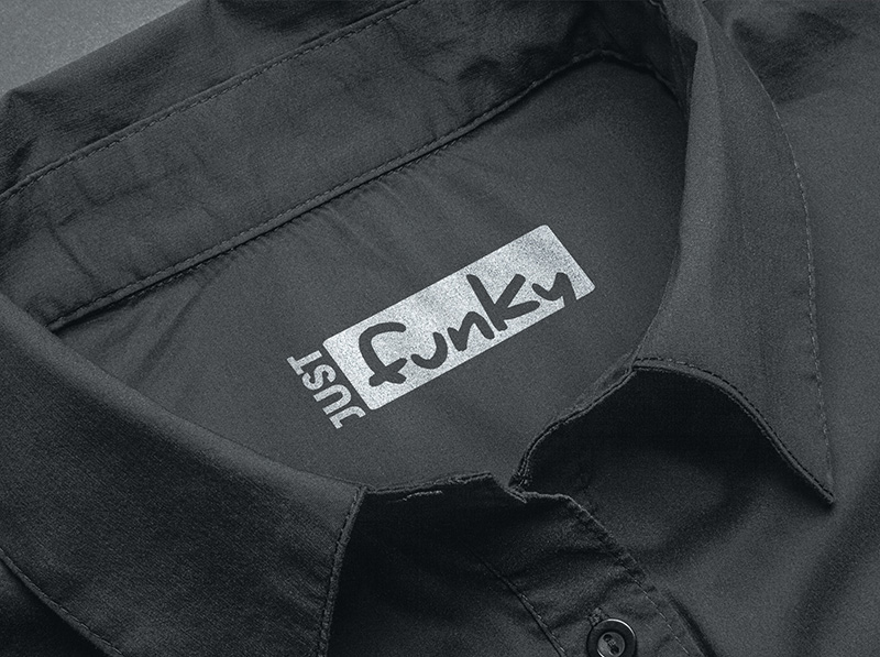 Just Funky Logo on Shirt Just Funky Logo on Shirt
